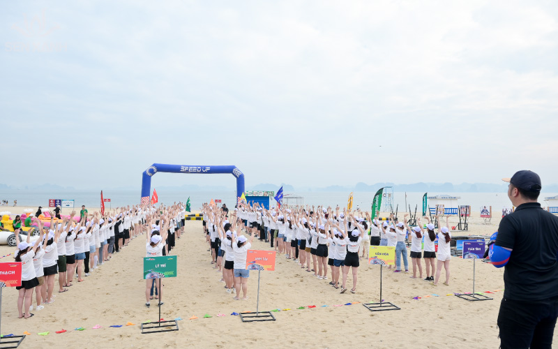 Chương tr&igrave;nh Team Building được Sen Xanh thiết kế tr&ograve; chơi mang t&iacute;nh kết nối đồng đội