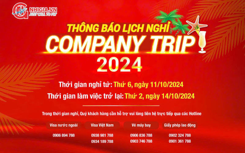 Mẫu th&ocirc;ng b&aacute;o Company Trip chung cung cấp th&ocirc;ng tin quan trọng&nbsp;