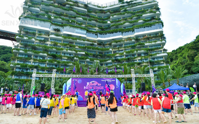 Các trò chơi Team Building Sen Xanh thiết kế cho AEON Việt Nam được tập trung vào yếu tố gắn kết và tinh thần đồng đội 