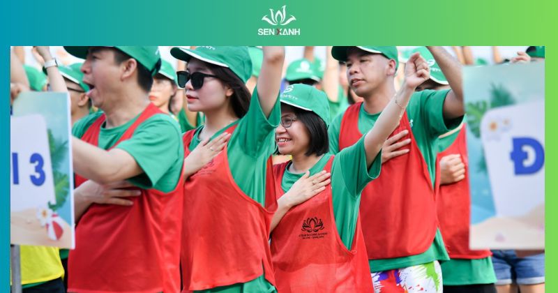 Top 10 trò chơi Teambuilding liên hoàn cực vui năm 2025 Trò chơi này yêu cầu sự sáng tạo, khả năng giải quyết vấn đề và sự hợp tác trong tình huống căng thẳng.
