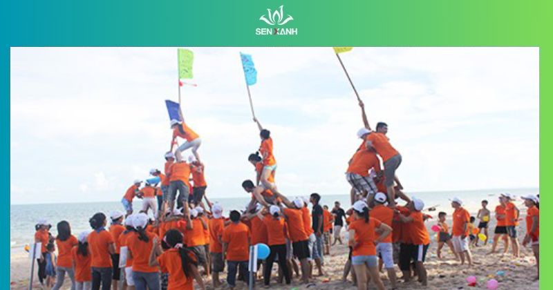 Top 15 trò chơi team building đông người vui nhộn Xây Tháp Người