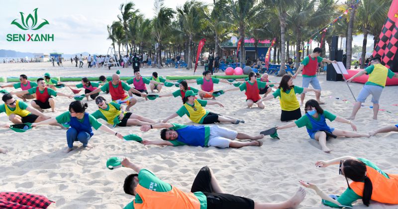Team building hồ tràm: Địa điểm & kinh nghiệm tổ chức Tham gia trò chơi trên biển