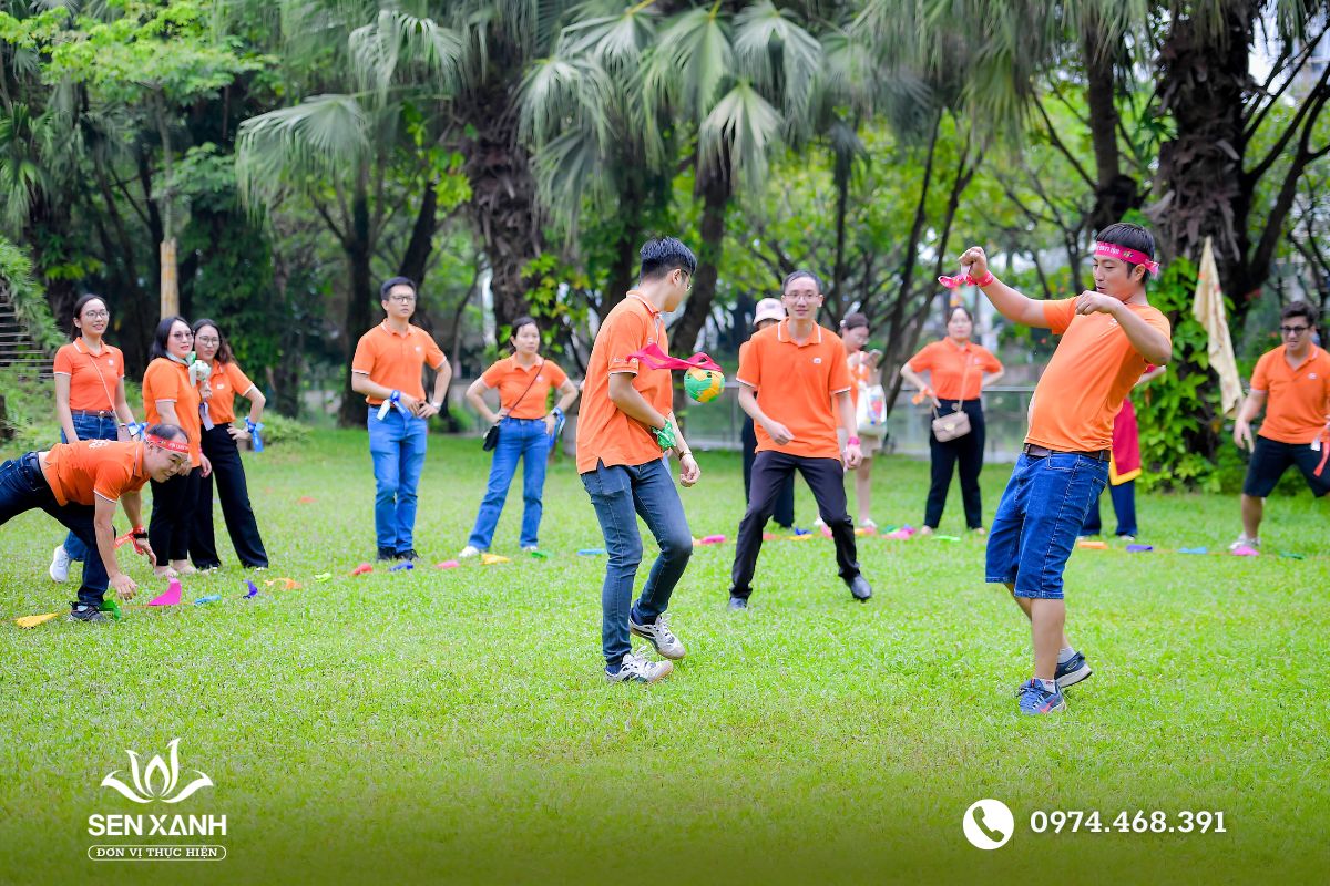 Bãi cỏ rộng lớn để tổ chức các trò chơi Team Building Bãi cỏ rộng lớn để tổ chức các trò chơi Team Building