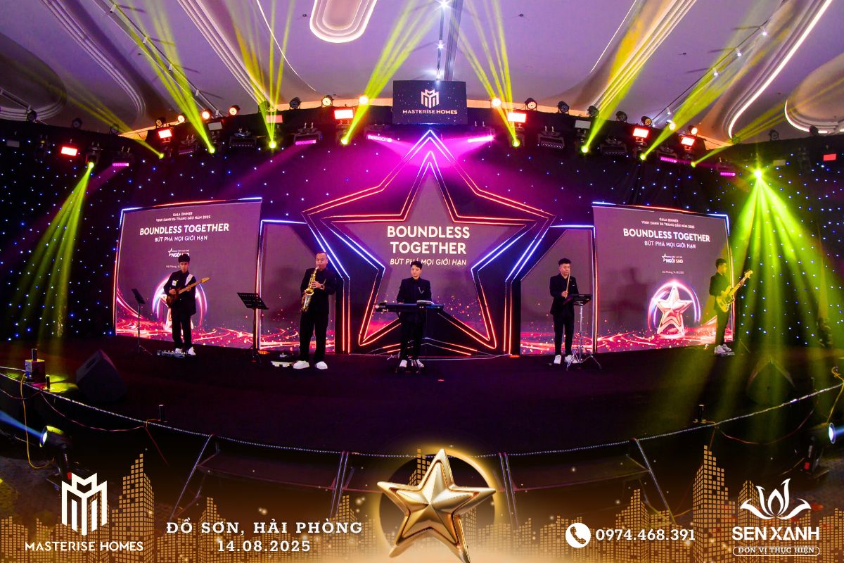 Tổ chức Gala Dinner 2025 - Masterise Homes - BOUNDLESS TOGETHER - Bứt phá mọi giới hạn Band nhạc sự kiện