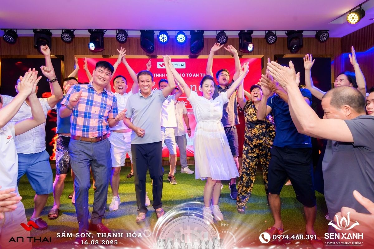 Tổ chức gala Dinner 2025 - An Thái - Gắn kết - Vững bước - Vươn xa Mọi người quẩy nhiệt tình đêm gala