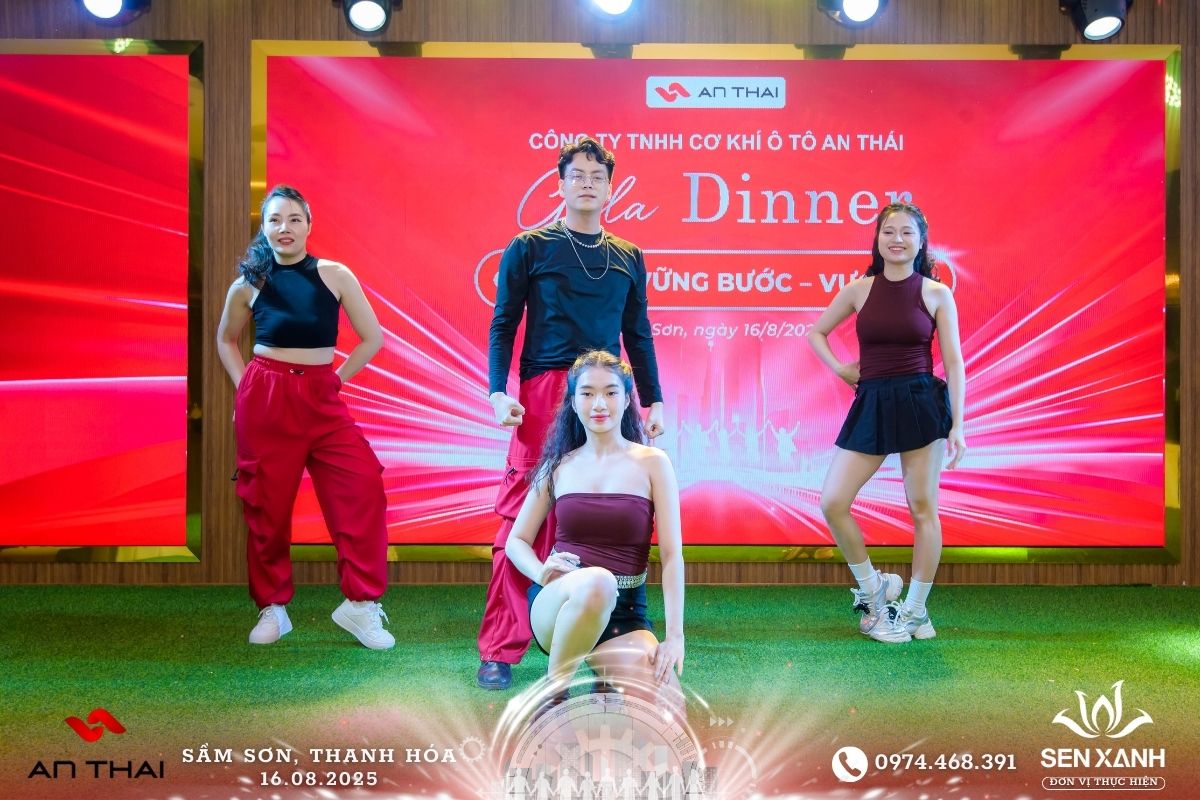 Tổ chức gala Dinner 2025 - An Thái - Gắn kết - Vững bước - Vươn xa Nhóm nhảy trong chương trình