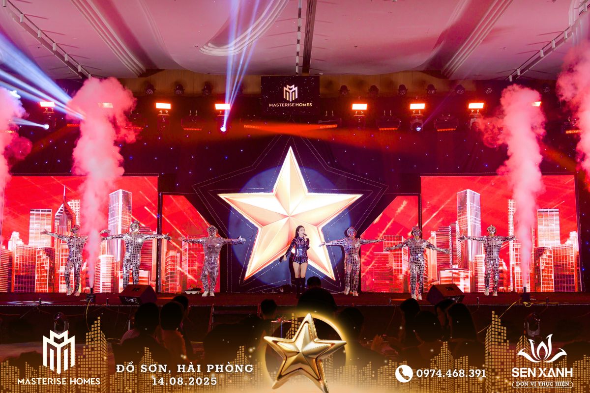 Tổ chức Gala Dinner 2025 - Masterise Homes - BOUNDLESS TOGETHER - Bứt phá mọi giới hạn Sân khấu hoành tráng với pháo