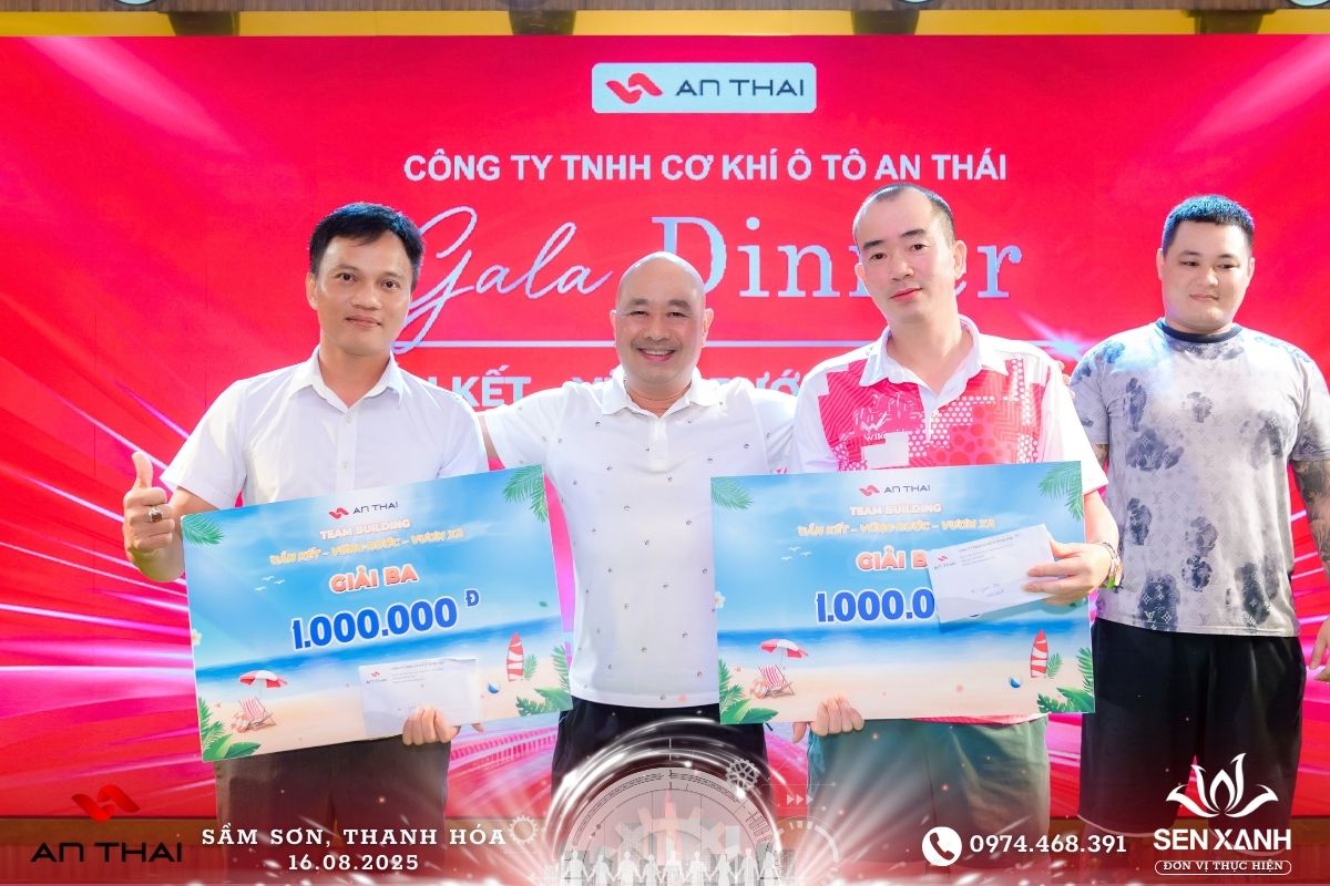 Tổ chức gala Dinner 2025 - An Thái - Gắn kết - Vững bước - Vươn xa Trao giải trong chương trình