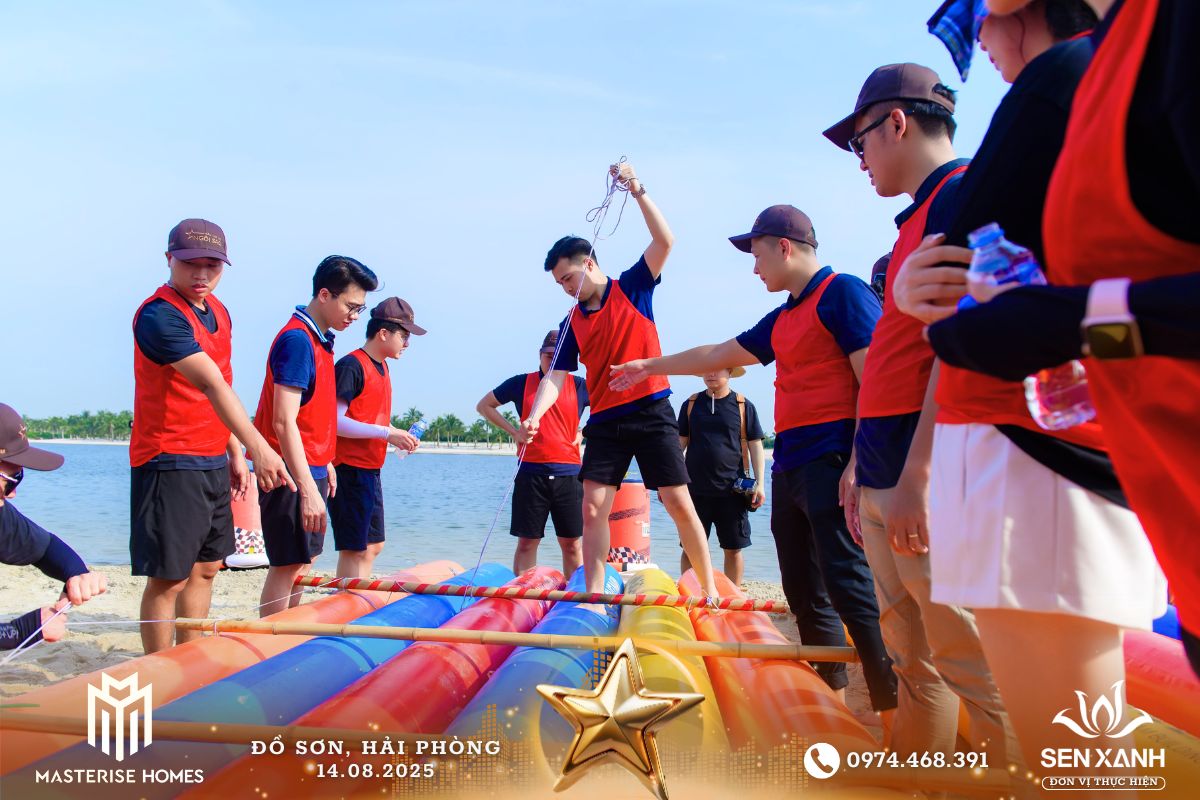 Tổ chức Teambuilding 2025 - Masterise Homes - Đồ Sơn Hải Phòng - Bứt phá giới hạn – Chinh phục đỉnh cao Trò chơi xây thuyền pháo đua trên biển