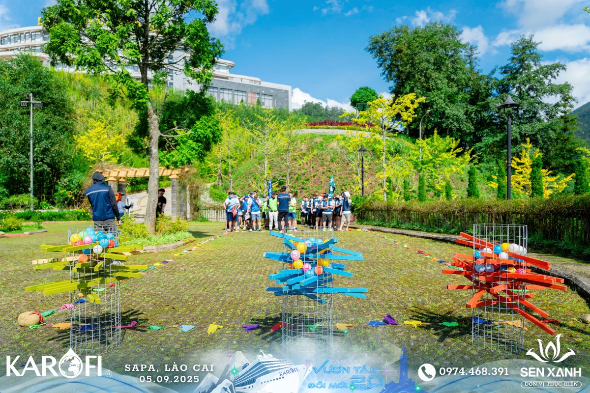 Tổ chức Teambuilding 2025 - Karofi Đoàn 1 - SaPa - Lào Cai - Cam kết vươn tầm - Đồng tâm đổi mới Các đội chuẩn bị tham gia trò chơi khéo léo