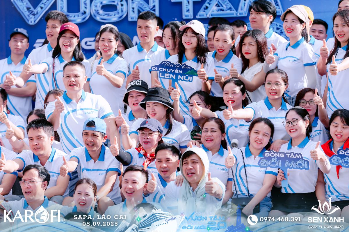 Tổ chức Teambuilding 2025 - Karofi Đoàn 1 - SaPa - Lào Cai - Cam kết vươn tầm - Đồng tâm đổi mới Chụp hình lưu niệm teambuilding