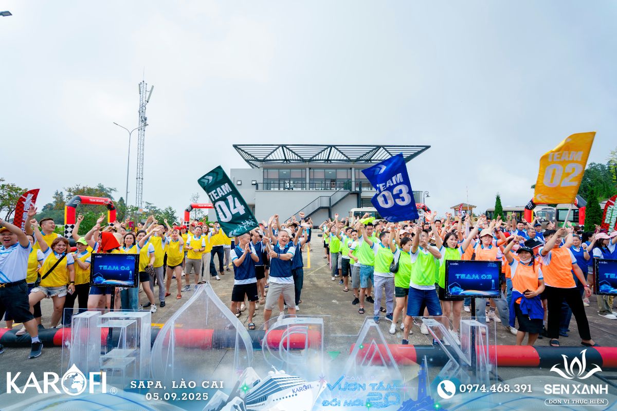 Tổ chức Teambuilding 2025 - Karofi Đoàn 1 - SaPa - Lào Cai - Cam kết vươn tầm - Đồng tâm đổi mới Các đội tham gia teambuilding