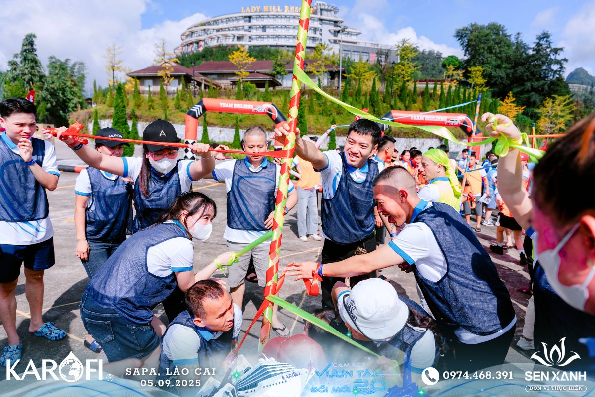 Tổ chức Teambuilding 2025 - Karofi Đoàn 1 - SaPa - Lào Cai - Cam kết vươn tầm - Đồng tâm đổi mới mọi người rất hào hứng tham gia