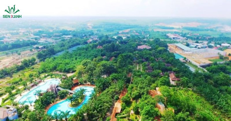 Khu du lịch Vườn Xo&agrave;i nằm ở khu vực gi&aacute;p ranh Đ&ocirc;ng Anh &ndash; S&oacute;c Sơn