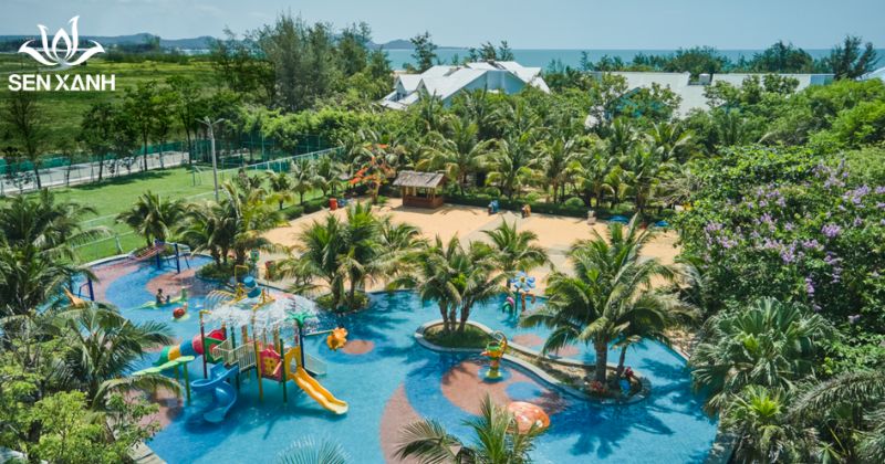 Carmelina Beach Resort g&acirc;y ấn tượng với khu&ocirc;n vi&ecirc;n rộng lớn, nhiều mảng xanh v&agrave; b&atilde;i biển ri&ecirc;ng y&ecirc;n tĩnh.