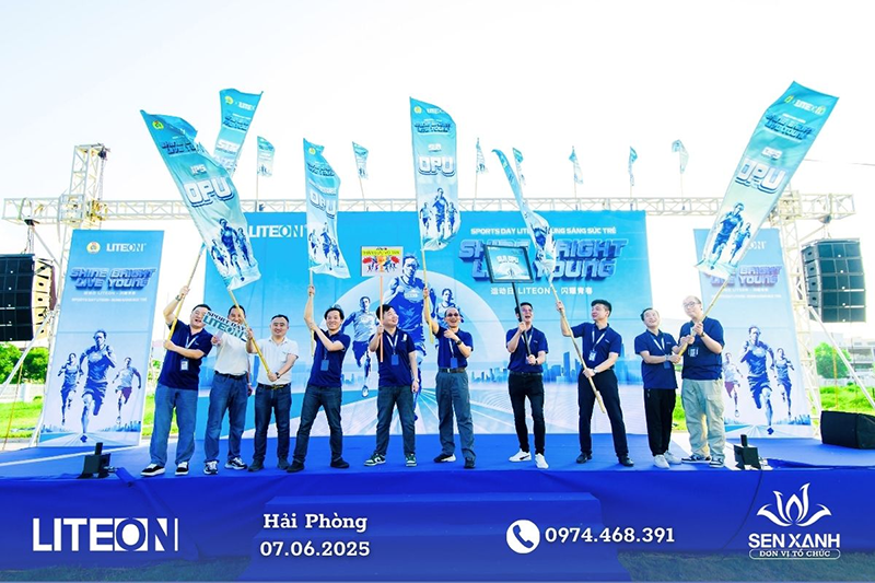 H&igrave;nh ảnh tổ chức ng&agrave;y hội thể thao c&ocirc;ng ty Liteon