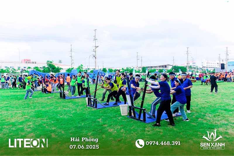 H&igrave;nh ảnh tổ chức ng&agrave;y hội thể thao c&ocirc;ng ty Liteon