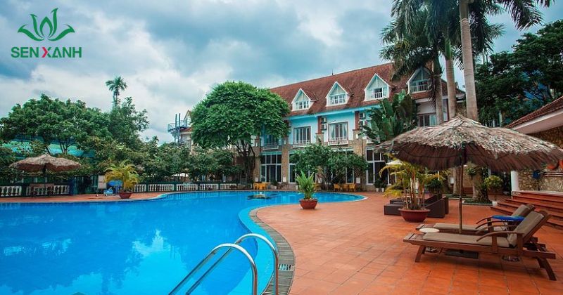 Vresort Kim B&ocirc;i c&oacute; hồ bơi hiện đại