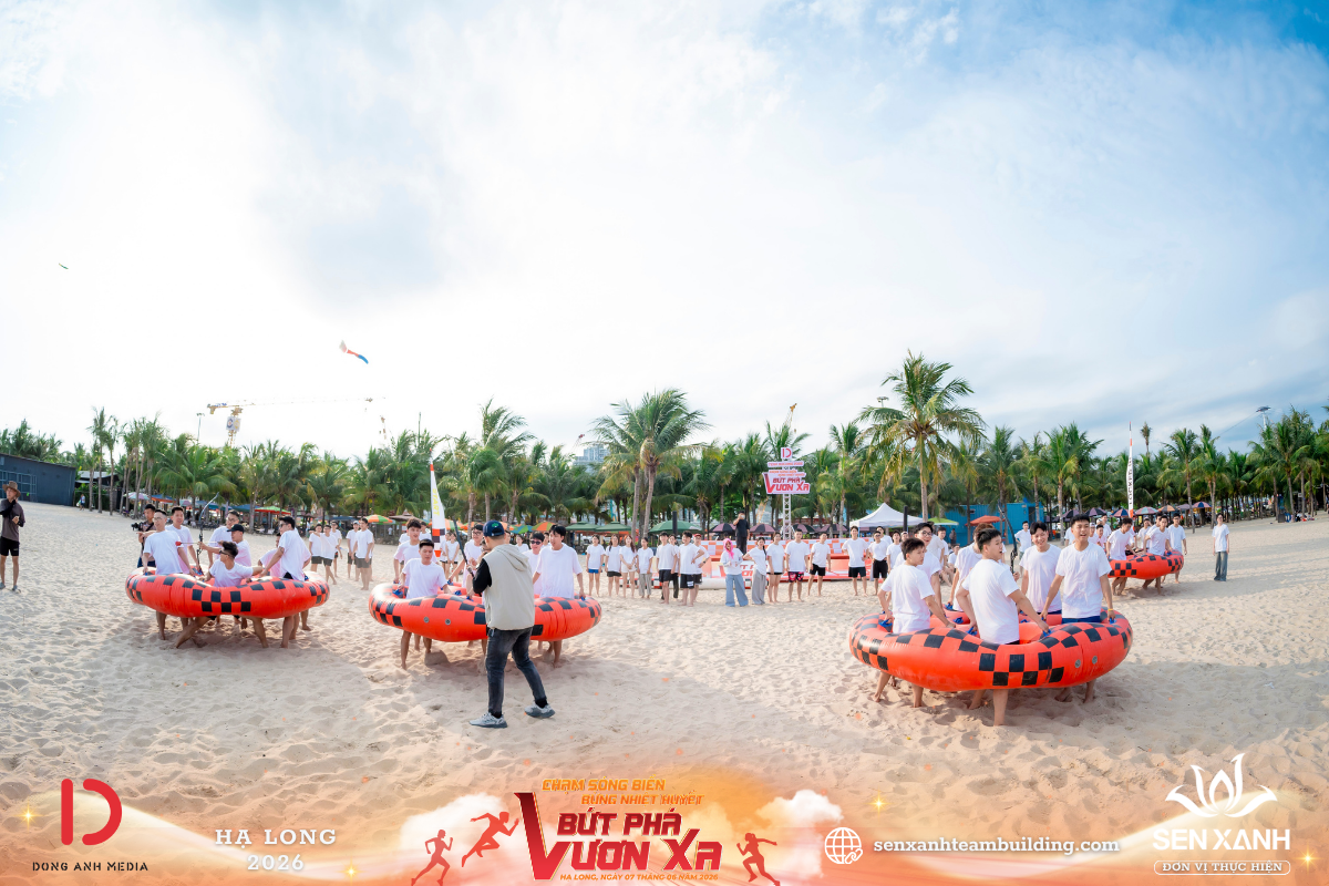Các đội thực hiện phần chơi Teambuilding Các đội thực hiện phần chơi Teambuilding